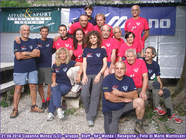 Monza-Resegone 2014 gruppo staff capanna foto Mario Mantovanii