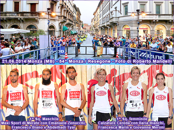 Monza-Resegone 2014 partenza collage1 foto Roberto Mandelli