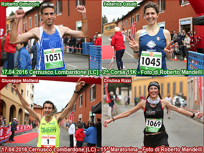 Cernusco Lombardone Maratonina 2016 Collage foto Roberto Mandelli