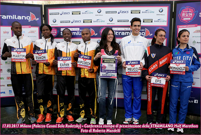 Milano Stramilano 2017 Presentazione Top Runners foto Roberto Mandelli