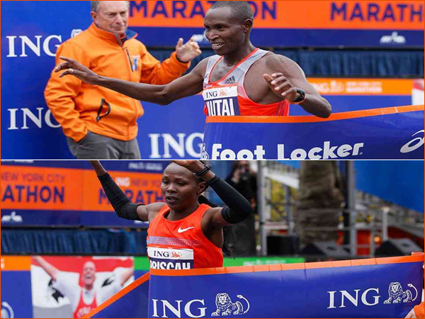 New York 2013 Geoffrey Mutai Priscah Jeptoo