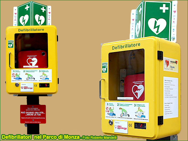 Defibrillatori nel Parco di Monza foto Roberto Mandelli