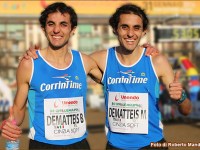 I gemelli Dematteis alla Maratona di New York Dematteis Bernard Martin foto Roberto Mandelli
