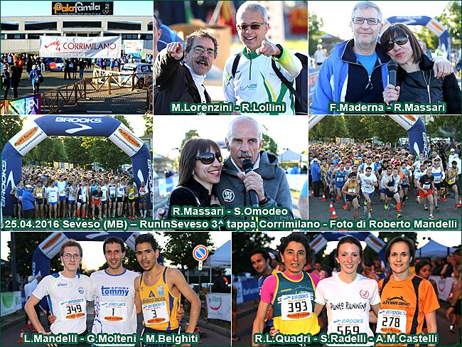 Seveso RunInSeveso Corrimilano 2016 collage foto Roberto Mandelli